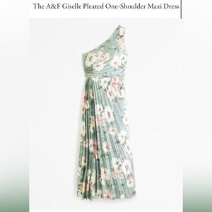 Abercrombie & Fitch Giselle Pleated One-Shoulder Maxi Dress